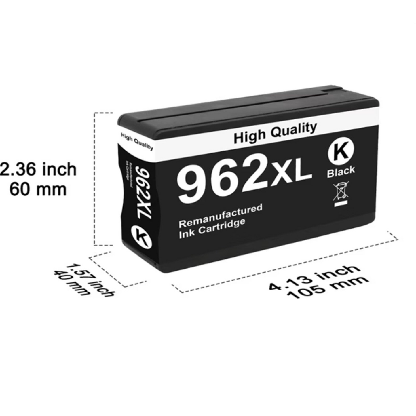 962XL Ink Cartridge 2-Pack Black Compatible for HP962XL Works with OfficeJet Pro 9015e 9015 9010 9022e Series Printer