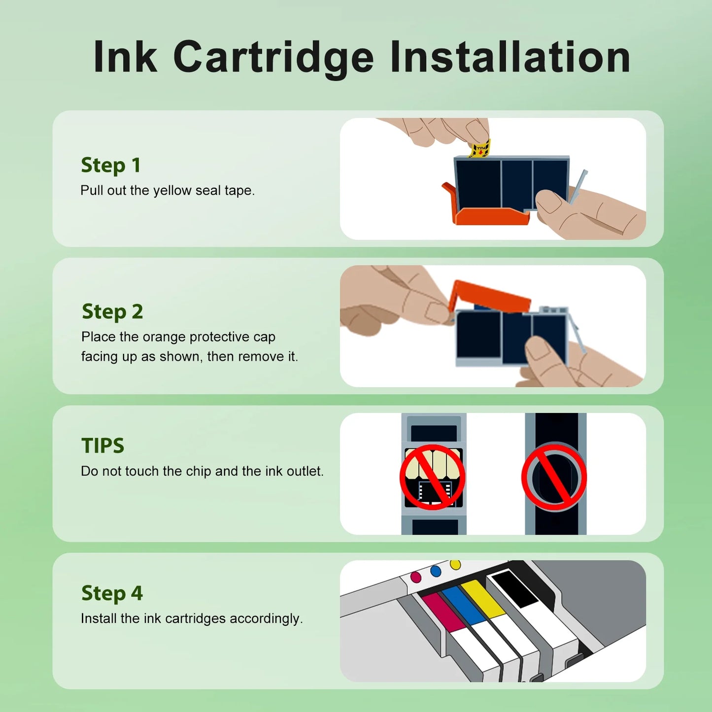 923 923XL Ink Cartridges with Chip Compatible for HP 923e 923XL Ink Combo Pack for OfficeJet Pro 8130 8135 8120 8122 8124 8125 8132 8134 8135 8138 8139 Printer (4 Pack, B/C/M/Y)