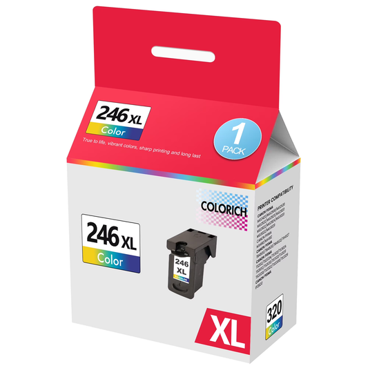 246XL Ink Cartridge Compatible for Canon CL 246XL for Pixma MG2520 TS3120 TS202 TS302 MX492 MX490 TR4520 IP2820 Printer (1 Pack Tri-color)