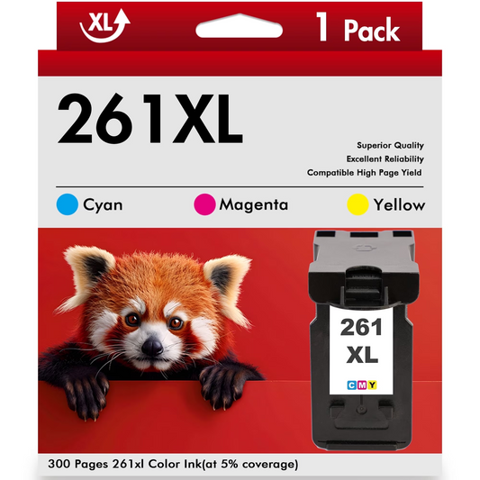260XL 261XL Ink Cartridge Compatible for Canon CL-261XL for PIXMA TS6420 TS5320 TR7020 TR7022 TS5300 Printer (1 Pack Tri-color)