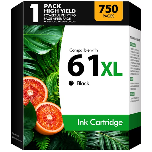 61XL 61 Ink Cartridges Compatible for Printer Ink HP 61 Black, 1Pack Black ink cartridge 61
