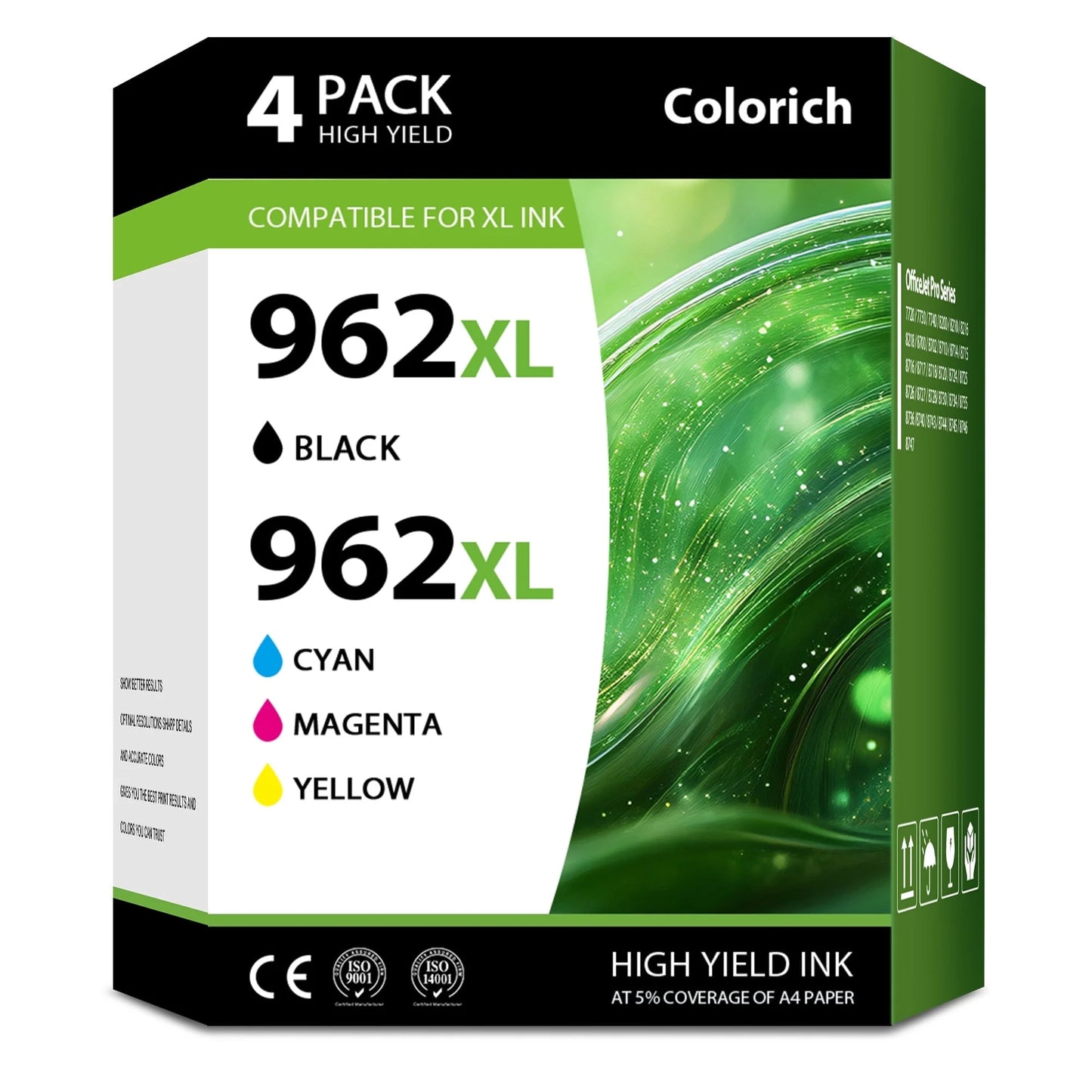 962XL Ink Cartridge Combo Pack Compatible for HP 962 XL Ink Cartridge for Priner Ink 962