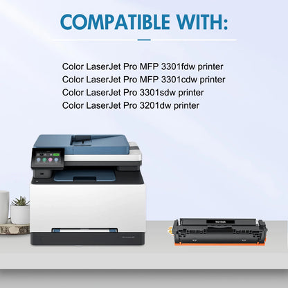 218A Toner Cartridges 4 Pack With Chip Compatible for HP 218A W2180A 218X W2180X 218 3301fdw Color Laserjet Pro MFP 3301fdw 3301cdw 3201dw 3301sdw 3301 3201 Series Printer High Yield Ink
