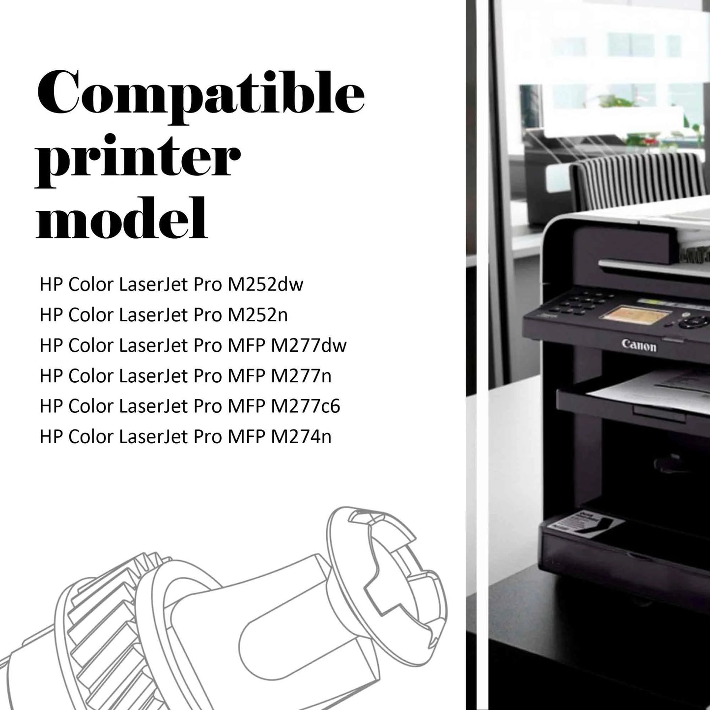 201X Toner Cartridges Compatible for HP 201X 201A CF400A CF400X Color Laserjet Pro MFP M277dw M252dw M277c6 M274n Printer Ink (Black Cyan Yellow Magenta 4-Pack)