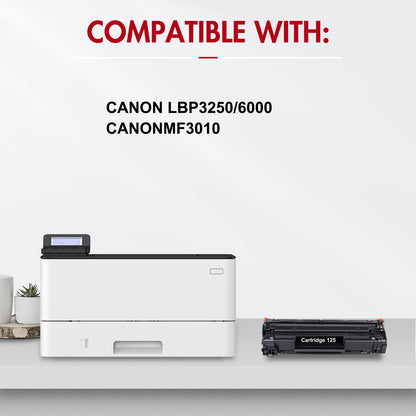125 CRG-125 MF3010 Toner Cartridge Compatible for Canon 125 High Yield ImageCLASS MF3010 LBP6000 Printer(Black, 2-Pack)