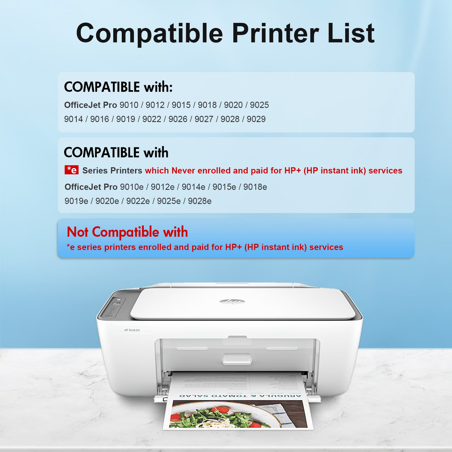 962XL Ink Cartridge 2-Pack Black Compatible for HP962XL Works with OfficeJet Pro 9015e 9015 9010 9022e Series Printer