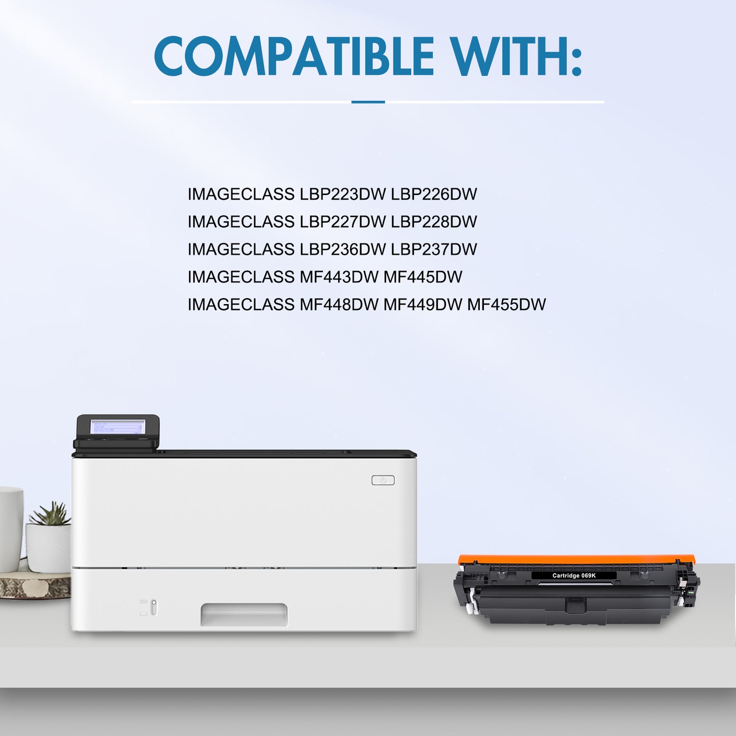 069 069H Black Toner Cartridge Compatible for Canon 069 069H CRG-069 Toner Cartridge Canon imageCLASS MF753Cdw MF751Cdw LBP674Cdw LBP673Cdw Printer (2 pack)