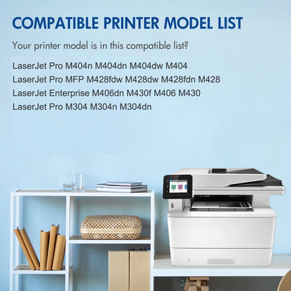 58A Toner Cartridges with Chip Compatible for HP 58A CF258A 58X CF258X Laserjet M428fdw M404 M404n M404dn M404dw N406dn MFP M428fdn M428dw M428 M430f Printer (Black, 2 Pack)