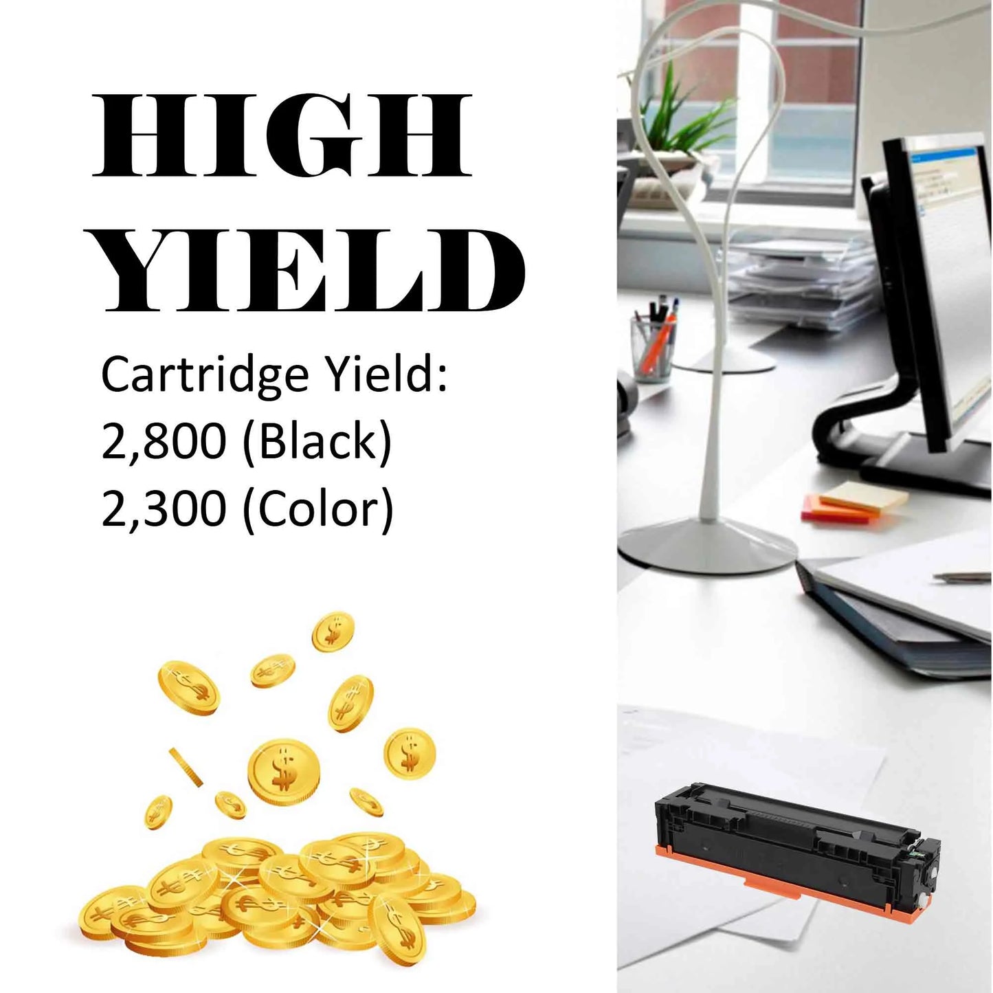 201X Toner Cartridges Compatible for HP 201X 201A CF400A CF400X Color Laserjet Pro MFP M277dw M252dw M277c6 M274n Printer Ink (Black Cyan Yellow Magenta 4-Pack)
