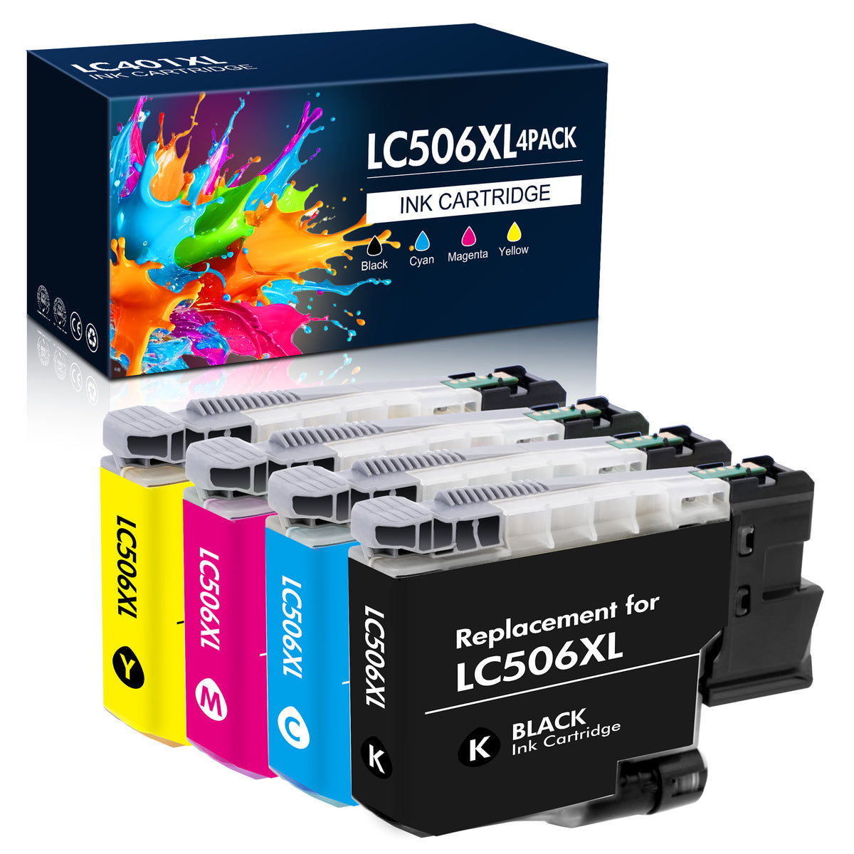 LC506XL Ink Cartridges Compatible for Brother LC506 LC506XL Brother Ink Cartridges for MFC?J4355DW MFC?J4555DW MFC?J4557DW£¨4 Pack£©