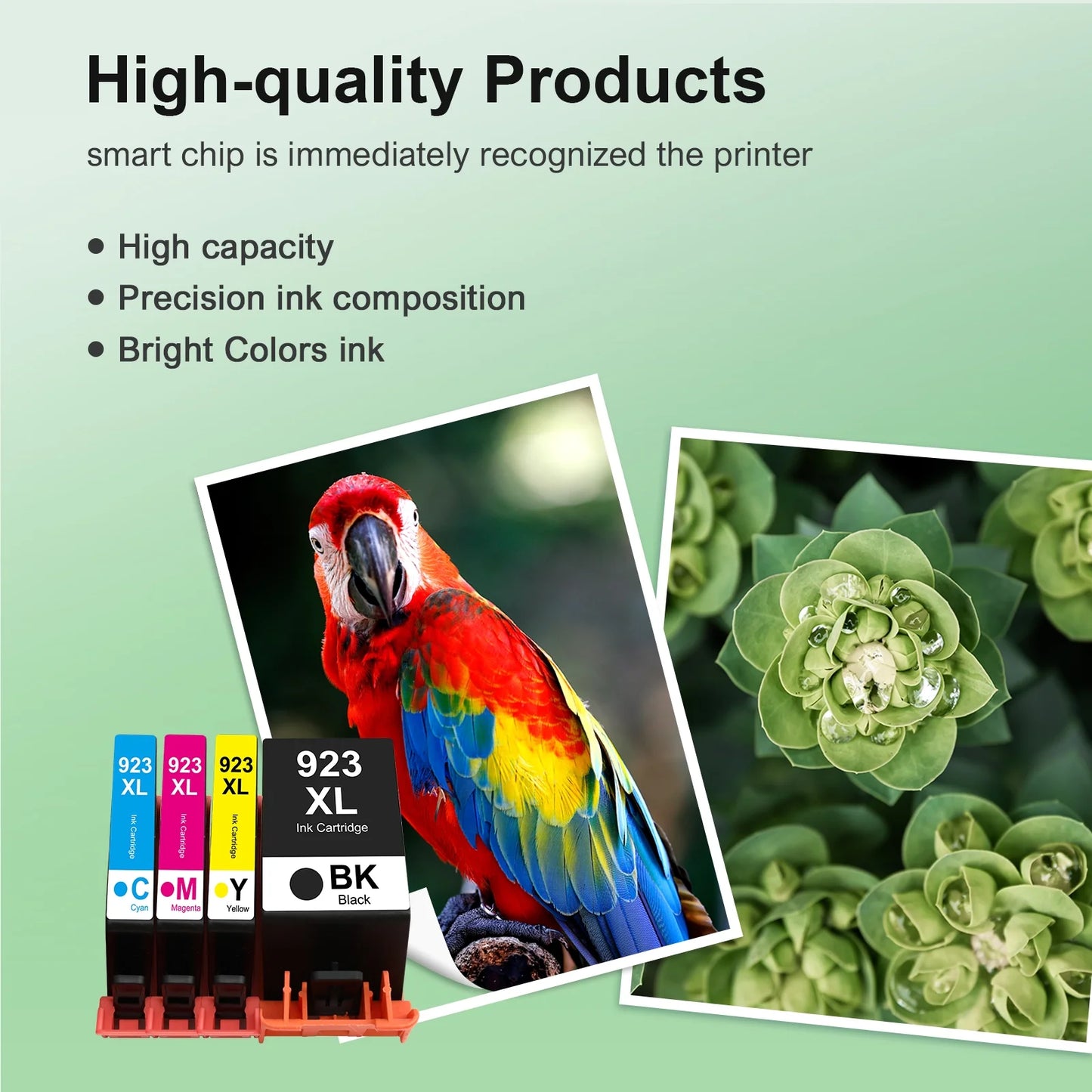 923 923XL Ink Cartridges with Chip Compatible for HP 923e 923XL Ink Combo Pack for OfficeJet Pro 8130 8135 8120 8122 8124 8125 8132 8134 8135 8138 8139 Printer (4 Pack, B/C/M/Y)
