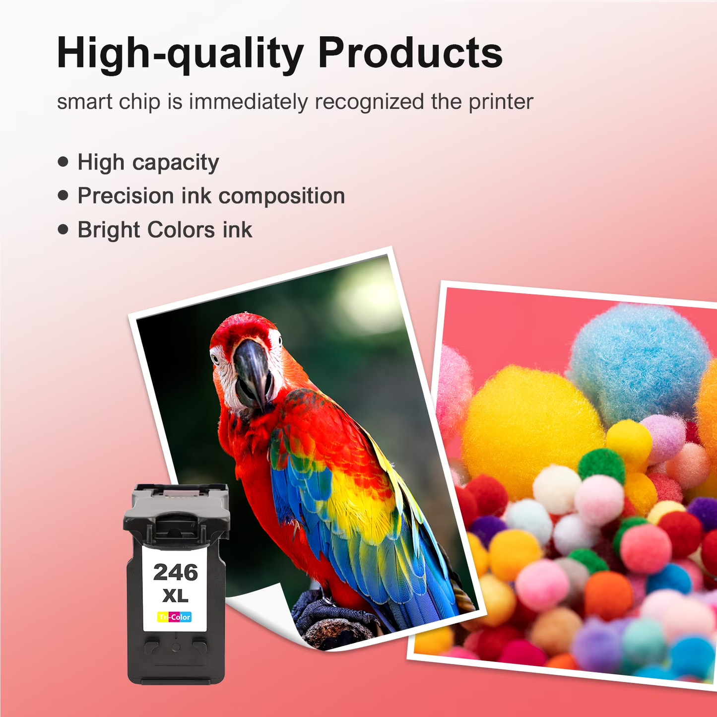 246XL Ink Cartridge Compatible for Canon CL 246XL for Pixma MG2520 TS3120 TS202 TS302 MX492 MX490 TR4520 IP2820 Printer (1 Pack Tri-color)