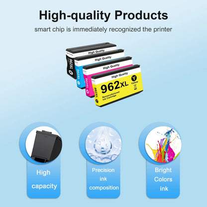 962XL Ink Cartridge Combo Pack Compatible for HP 962 XL Ink Cartridge for Priner Ink 962