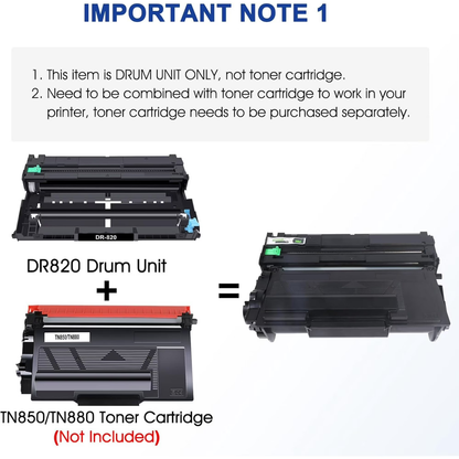 820 Drum Unit Compatible for Brother DR820 DR-820 DR 820 HL-L6200DW MFC-L5850DW MFC-L5900DW MFC-L6700DW MFC-L5800DW HLL6200DW HL-L5200DW HLL5100DN Printer (Black, 4-Pack)