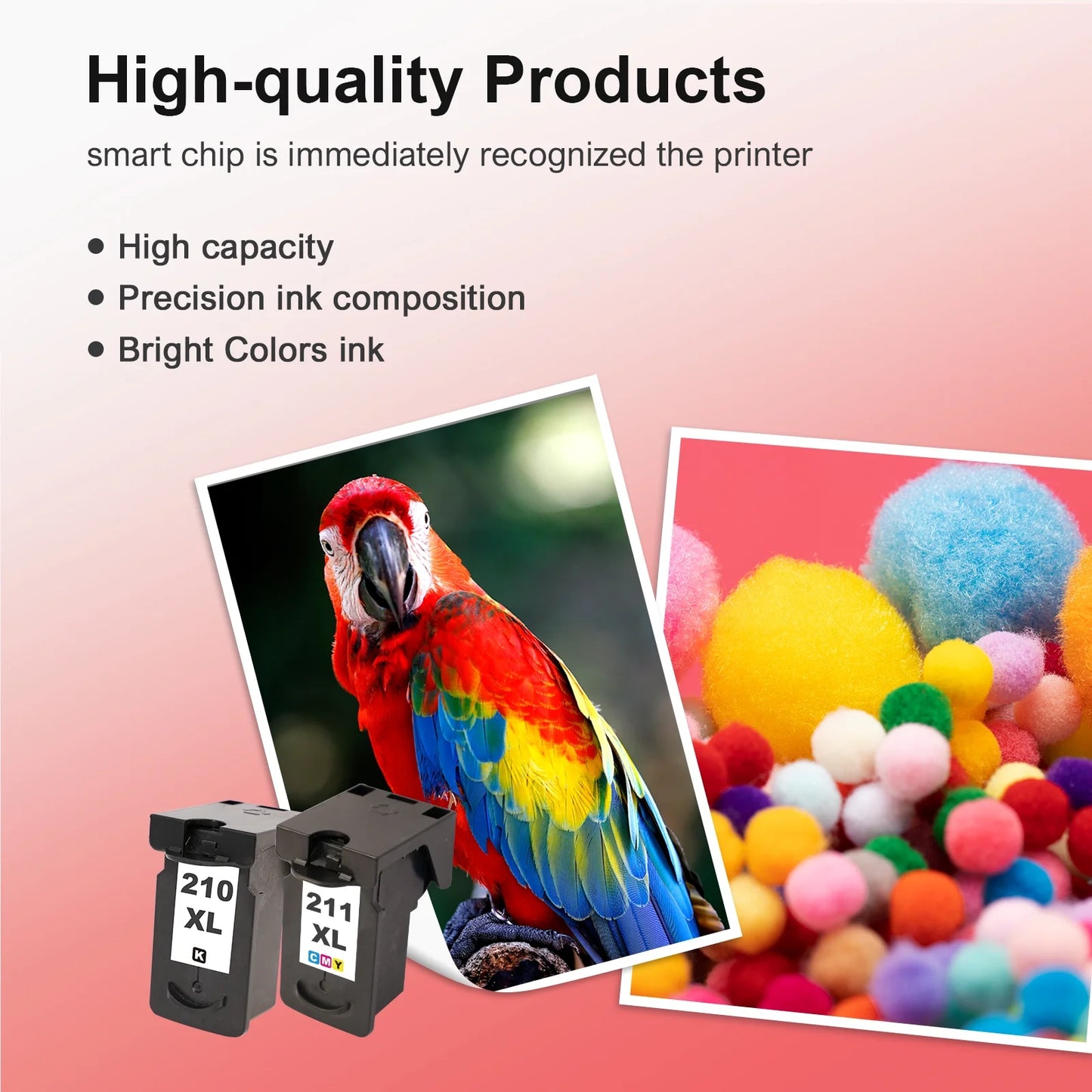 210XL 211XL Ink Cartridges Compatible for Canon 210XL 211XL Combo Pack for Canon Ink 210 and 211 (2 Pack)