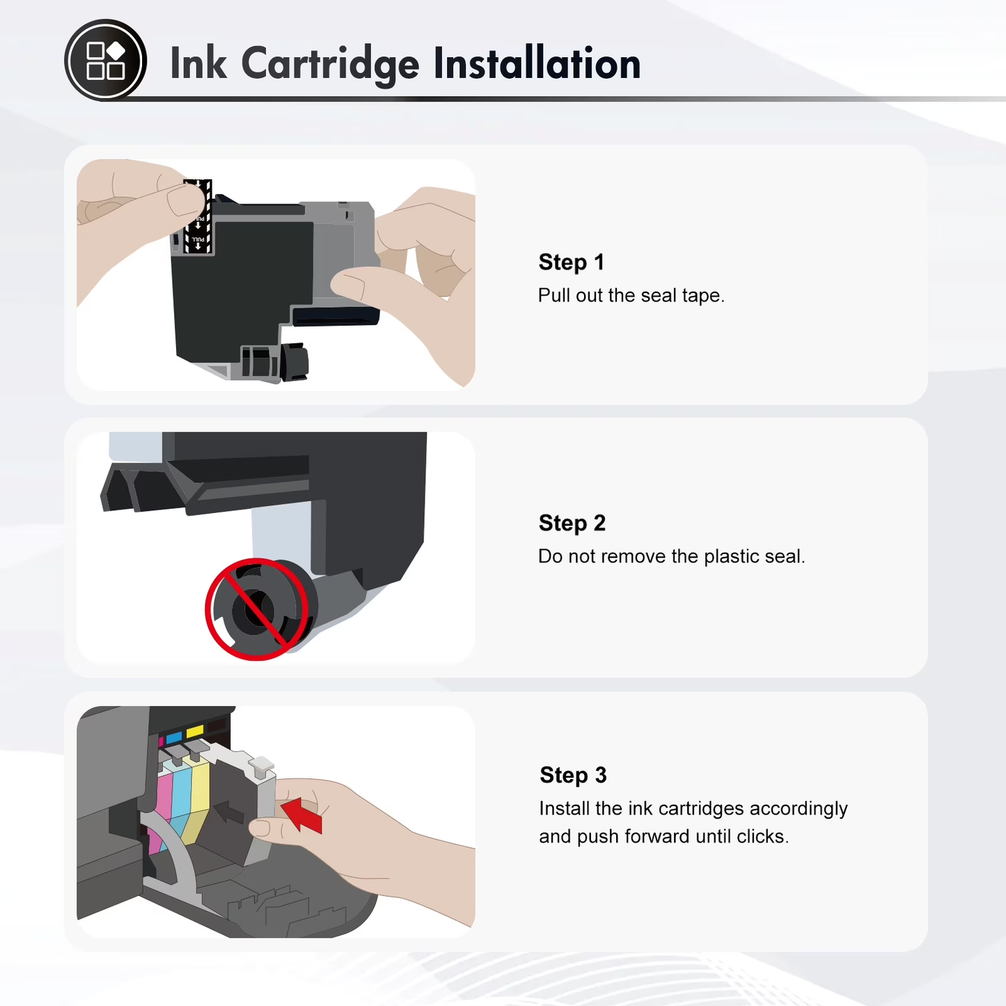 LC501 LC501XL Ink Cartridges Compatible for Brother Work Smart 1360 MFC-J1360DW MFC-J1260W MFC-J1260DW MFC-J1410DW MFC J1360DW J1260W J1260DW J1410DW Printer 4 Pack Black Cyan Magenta Yellow