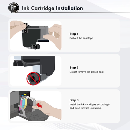 LC501 LC501XL Ink Cartridges Compatible for Brother Work Smart 1360 MFC-J1360DW MFC-J1260W MFC-J1260DW MFC-J1410DW MFC J1360DW J1260W J1260DW J1410DW Printer 4 Pack Black Cyan Magenta Yellow