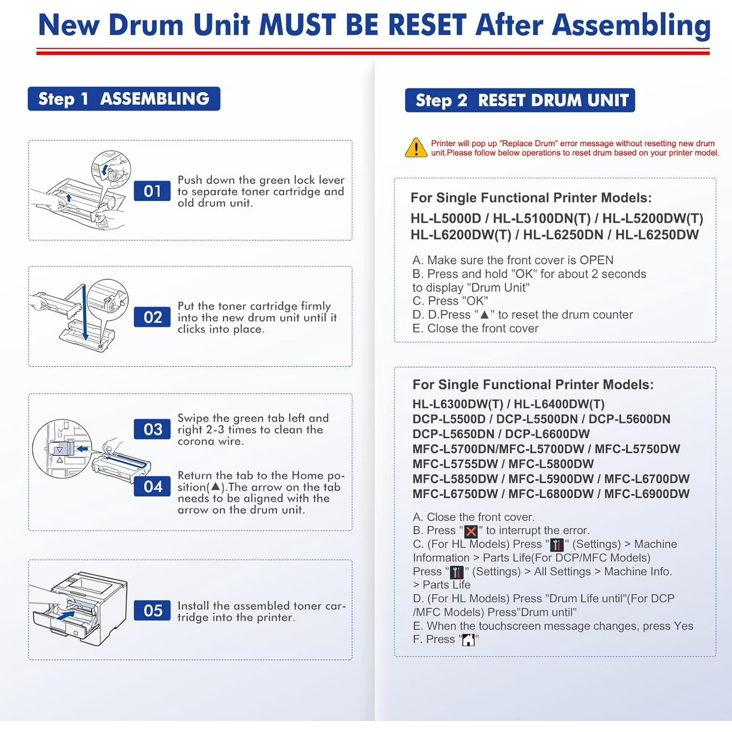 820 Drum Unit Compatible for Brother DR820 DR-820 DR 820 HL-L6200DW MFC-L5850DW MFC-L5900DW MFC-L6700DW MFC-L5800DW HLL6200DW HL-L5200DW HLL5100DN Printer (Black, 4-Pack)