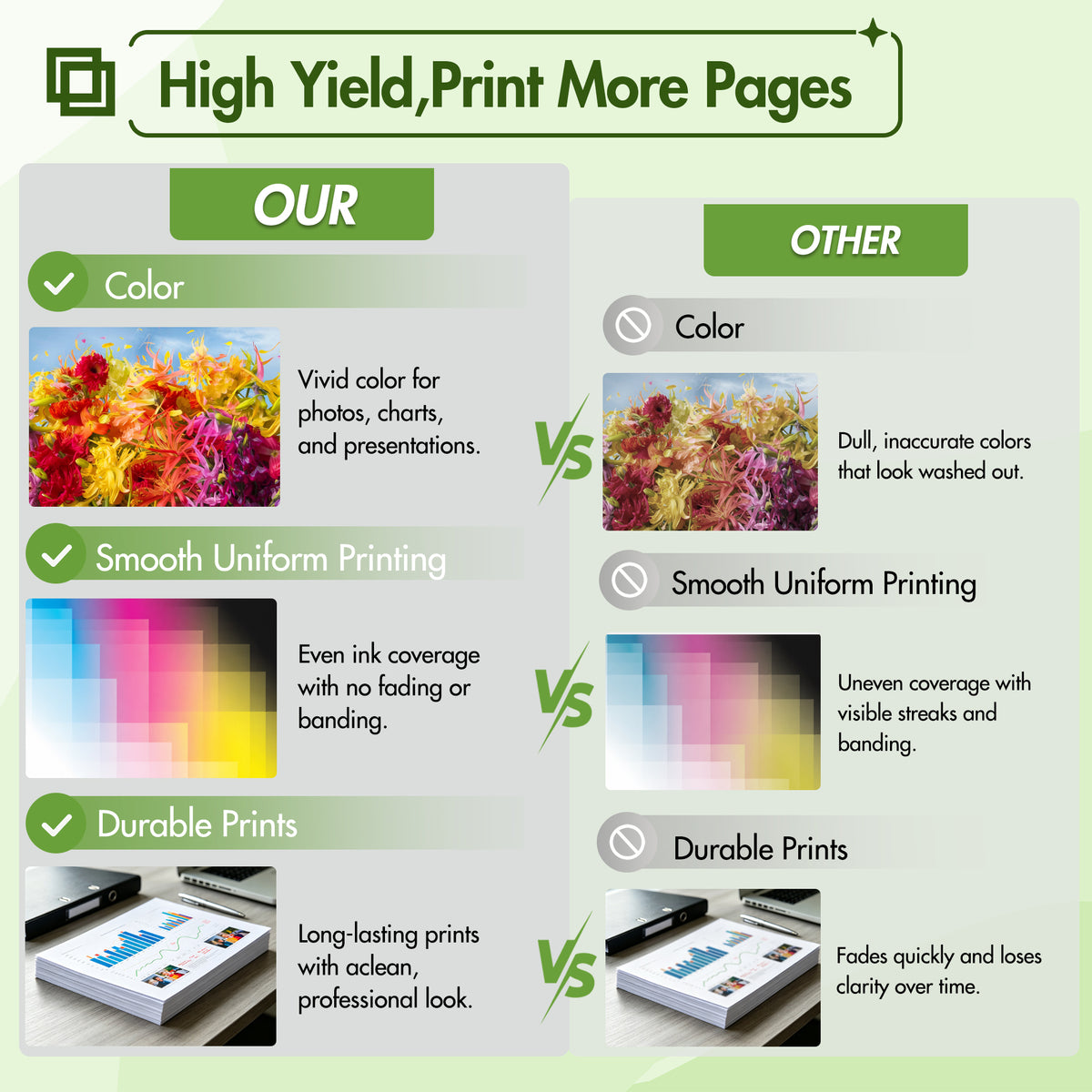 68XL Black Ink Cartridges Compatible with HP 68 68e Ink for Envy 6120e 6152e 6155e 6552e 6555e 6558e Printer (2 Black)