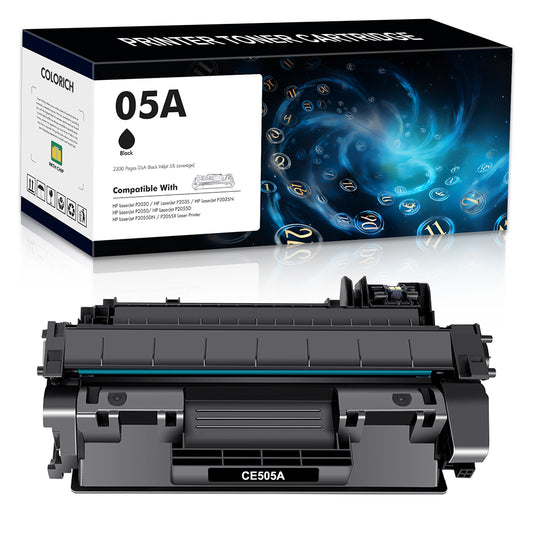 05A CE505A Toner Compatible for 05A Toner Cartridge CE505A 505A P2035 Toner Cartridge CE505X CE505XD 2035N P2055DN 2055DN P2030 P2050 P2055X P2055D Printer Ink | CE505D Black Pack-1