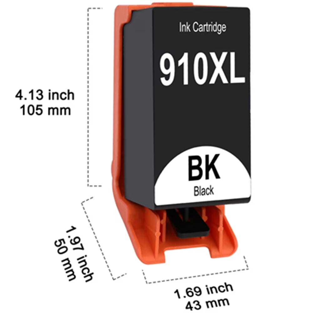 910XL Ink Cartridge Dual Pack Compatible for 910XL 910 XL Officejet Pro 8012 8013 8015 8022 8025 8028 8035 8012e 8015e 8022e 8025e 8028e 8034e 8035e Black Printer Ink