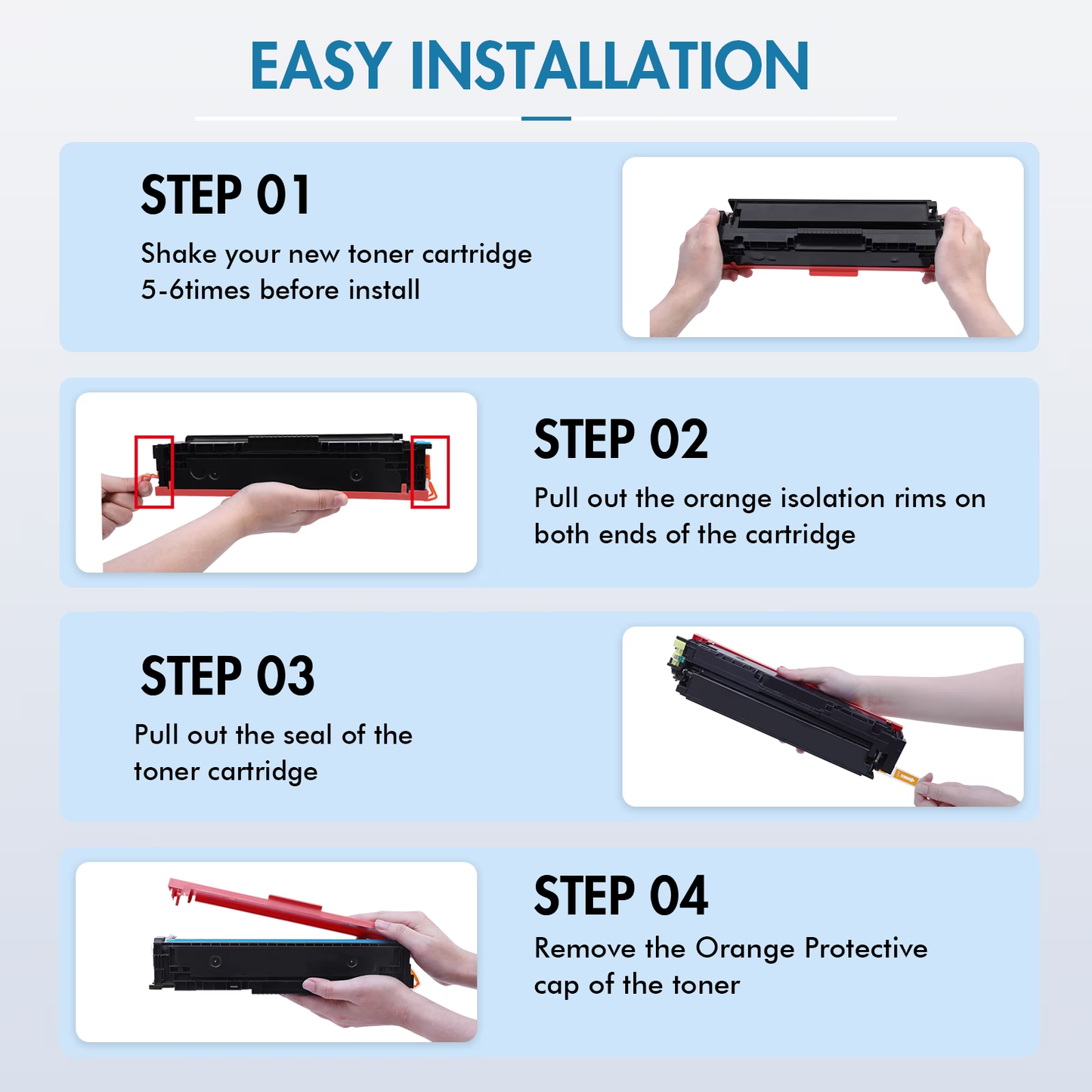 215A Toner Cartridges With Chip Compatible for HP 215A W2310A Laserjet M182nw M183fw M182n Color M155a M155nw M182 M183 Printer Ink 4 Pack