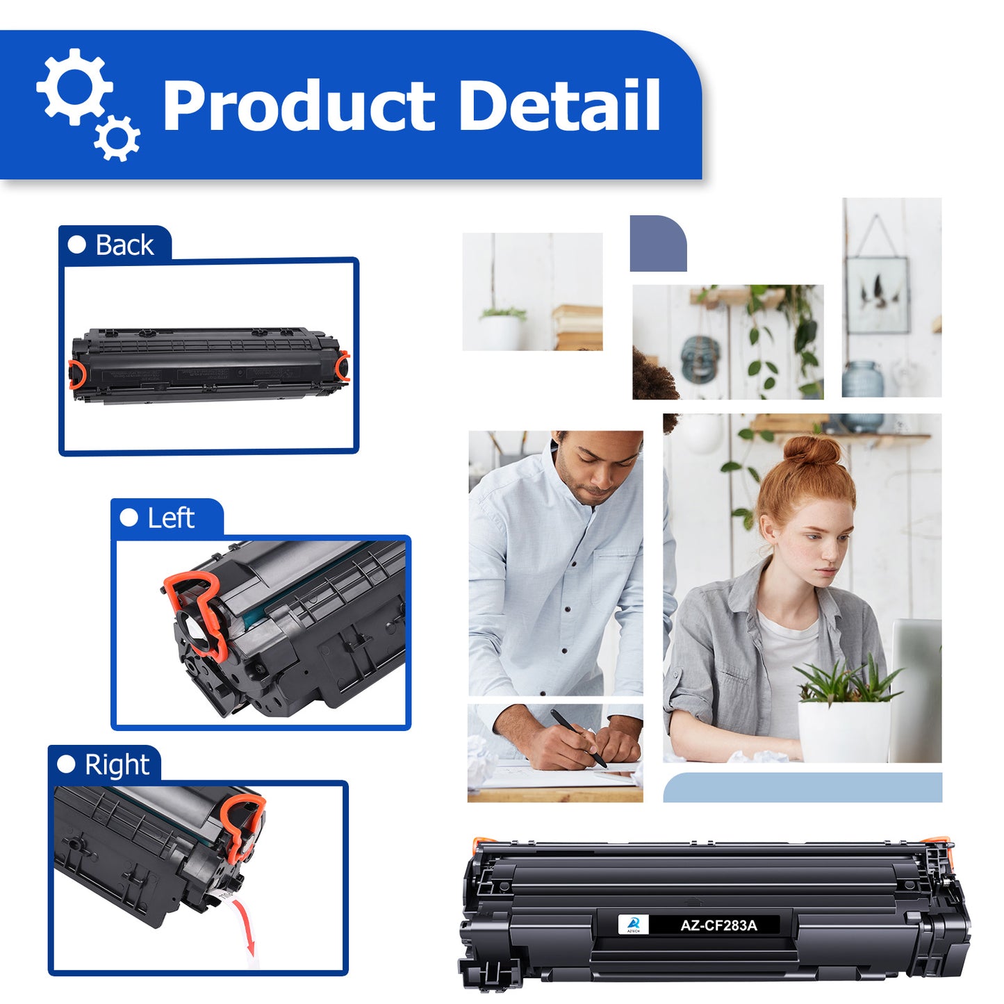83A Toner Cartridge Compatible for 83A 83X CF283A CF283X LaserJet Pro MFP M127fw M127fn M225dw LaserJet Pro M201dw M201n Printer (Black, 2-Pack)