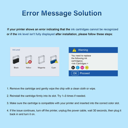 202XL Ink Cartridge Compatible for Epson 202 T202 T202XL WF-2860 XP-5100 Printer Pack of 4