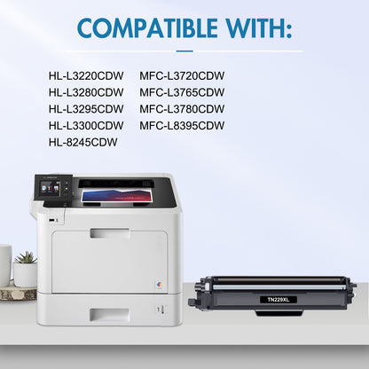 Colorich Compatible for Brother TN229XL TN-229XL TN229 Toner Cartridge High Yield MFC-L3780CDW MFC-L3720CDW HL-L3280CDW HL-L3220CDW HL-L3300CDW Printers (TN-229XLBK/C/M/Y,5-Pack)