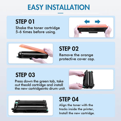 TN229 TN229XL Toner Cartridge with Chip Compatible for Brother TN-229XL TN229 TN-229 HL-L3280CDW HL-L3220CDW MFC-L3720CDW MFC-L3780CDW HL-L3300CDW Printer High Yield (4-Pack)