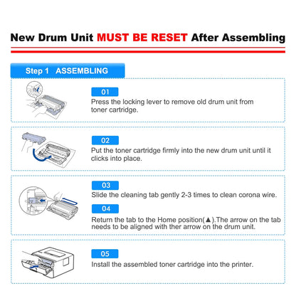 DR630 Drum Unit Compatible for Brother DR630 DR-630 HL-L2340DW L2380DW L2340DWR DCP-L2500D L2540DNR MFC-L2720DW L2700DW Printers (Black, 2 Pack)