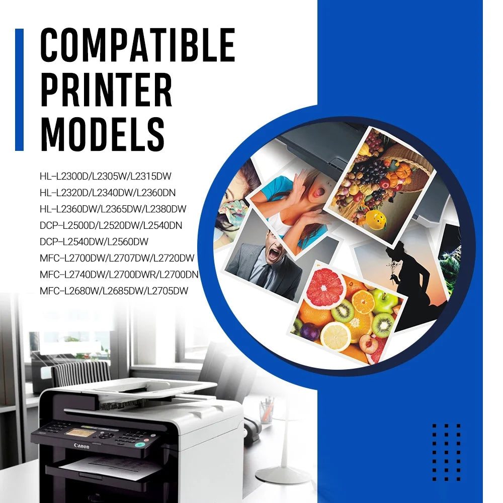 TN660 Black Toner Cartridge Compatible for Brother TN660 TN-660 TN630 TN-630 for HL-L2300D HL-L2305W HL-L2320D HL-L2380DW MFC-L2740DW MFC-L2707DW DCP-L2500D Printer (2-Pack, High Yield)