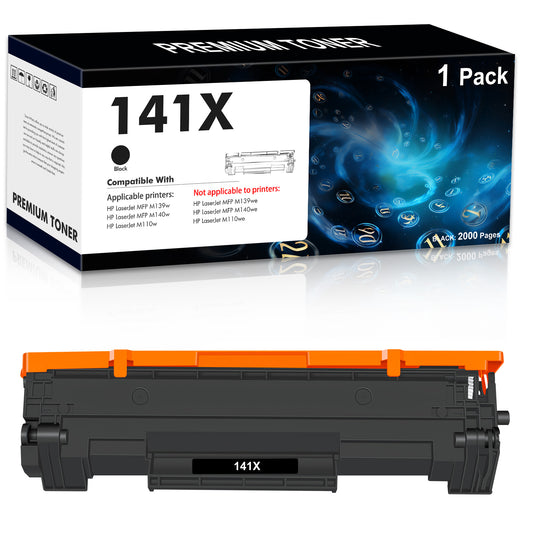 Colorich Compatible with HP 141X 141A Toner Cartridge (With Chip) for Laserjet M110w MFP M139w M140w Printer Ink (Black,1-Pack)