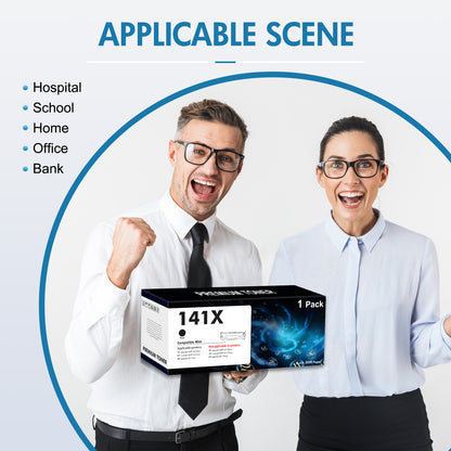 Colorich Compatible with HP 141X 141A Toner Cartridge (With Chip) for Laserjet M110w MFP M139w M140w Printer Ink (Black,1-Pack)