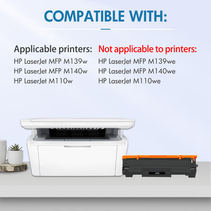 Colorich Compatible with HP 141X 141A Toner Cartridge (With Chip) for Laserjet M110w MFP M139w M140w Printer Ink (Black,1-Pack)
