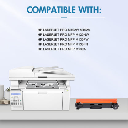 Colorich Compatible for HP 17A CF217A Black Toner Cartridge Laserjet MFP M130nw M130fw M102w M130fn M102a M130a MFP M130 M102 Printer Ink (Black, 2-Pack)