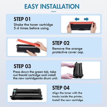 TN433 Toner Cartridge Compatible for Brother TN433 TN431 TN436 Toner MFC-L8900CDW for Brother MFC-L8900CDW HL-L8360CDW MFC-L8610CDW HL-8260CDW L8360CDWT Printer (Black Cyan Yellow Magenta, 4-Pack)