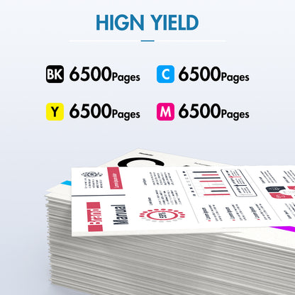 TN436 Colorich High Yied Toner Cartridge Compatible for Brother TN436 TN431 TN433 HL-L8360CDW MFC-L8900CDW HL-L8260CDW L8360CDWT MFC-L8610CDW Printer Ink (KCMY, 4-Pack)