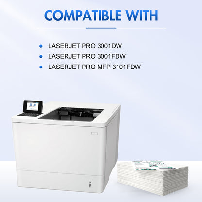 138A Toner Cartridge With Chip Compatible for HP 138A W1380A 138X for Laserjet Pro 3001dw 3001fdw MFP 3101fdw Printer (2-Pack,Black)