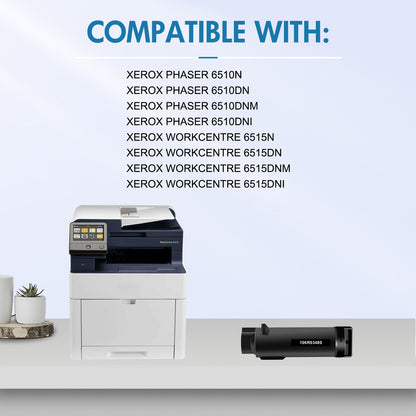 Colorich 6510 Toner Cartridge Compatible for Xerox Phaser 6510 WorkCentre 6515 6510dn 6515dn for 106R03480 106R03477 106R03478 106R03479 (Black Cyan Magenta Yellow, 4-Pack)