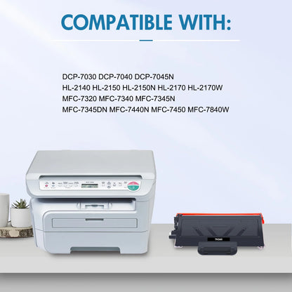 TN360 2-Pack High Yield Toner Cartridge Compatible for Brother TN360 TN-360 TN330 TN-330 to use with HL-2140 HL-2170W MFC-7840W MFC-7340 MFC-7440N MFC-7345N DCP-7030 DCP-7040 Printer Ink